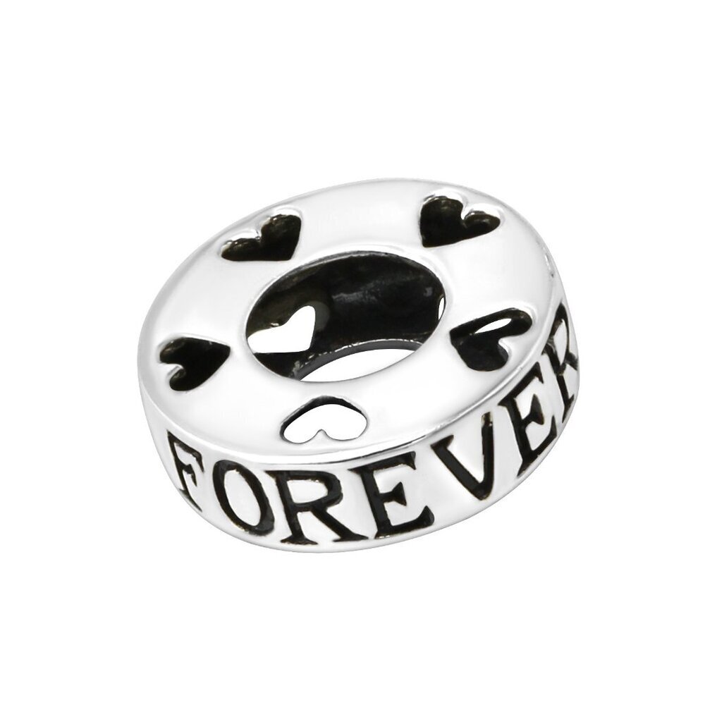 Sterling Silver Heart Forever Charm Bead